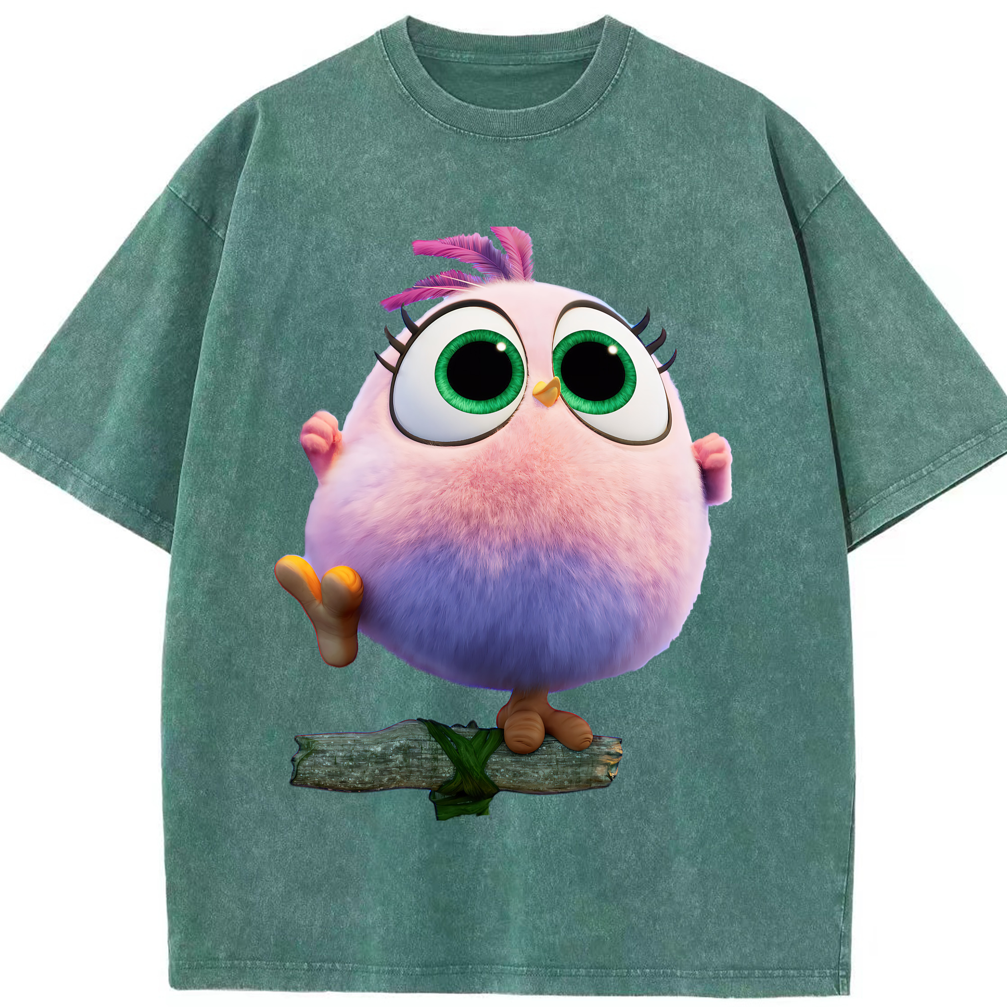 （画像用） Angry Birds アングリーバード 綿100% ヴィンテージ風 半袖Tシャツ（フロントプリント）